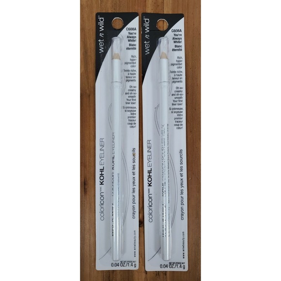 wet n wild Other - Wet n Wild You're Always White Coloricon Kohl Eyeliner Pencil .04 oz. Lot of 2